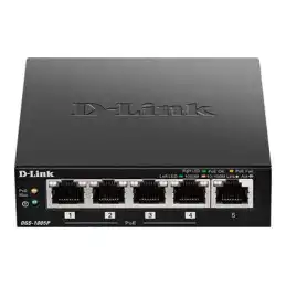 D-Link DGS 1005P - Commutateur - 5 x 10 - 100 - 1000 (4 PoE+) - de bureau - PoE+ (60 W) (DGS-1005P/E)_2